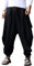 YAOHUOLE Harem Pants Mens Yoga Pants Mens Kidoriman Men Thai Fishermans Pirate Trousers Men Hippy Trousers Black L