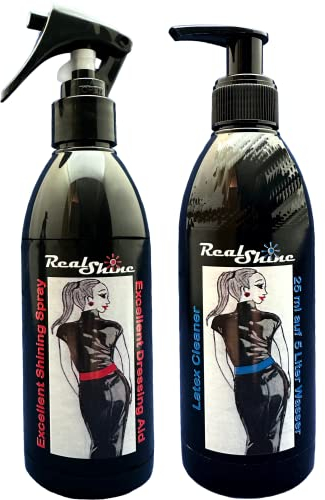Excellent Shining Spray 250ml + Latex Cleaner | Anziehilfe | Latexpflege | Waschmittel | Latexpflege zum sprühen 2 x 250ml SET