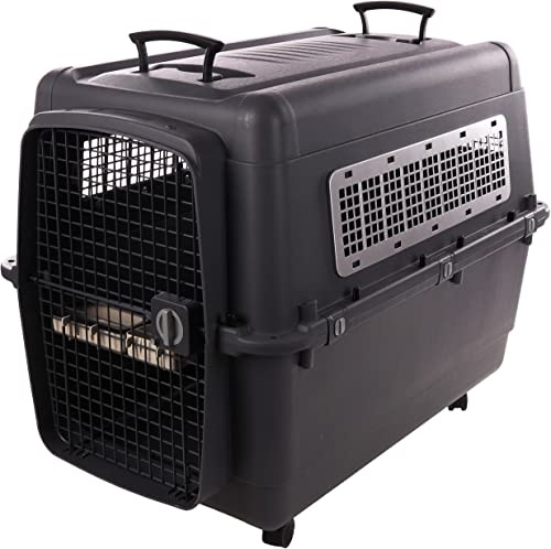 Flamingo Cage de Transport Lanta XXL pour Chien - qualité superieur - 67x101x75CM - 2 poignées pour Un déplacement aisé - inclut Une gamelle Amovible et Un Abreuvoir antidéversement