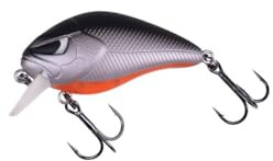 ZECK Wobbler/Kleiner Crankbait für Barsch, Forelle & Döbel - Danny 2.0 | 4,5 cm | 0,5 m F - Grey Fire