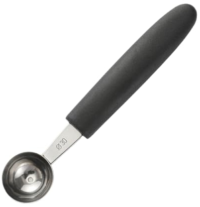 susiodeu Paletta per scavino Melone Multifunzionale per Vari Frutti Robusta e Durevole Paletta per Frutta scavino Melone in Acciaio Inossidabile, Rotondo da 30 mm