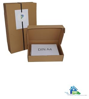 MBC - Lot de 5 petits cartons d'expédition pliables - 35 x 25 x 10 cm - Marron - Stable et robuste - Paquet recyclable - Idéal pour l'expédition de petites marchandises