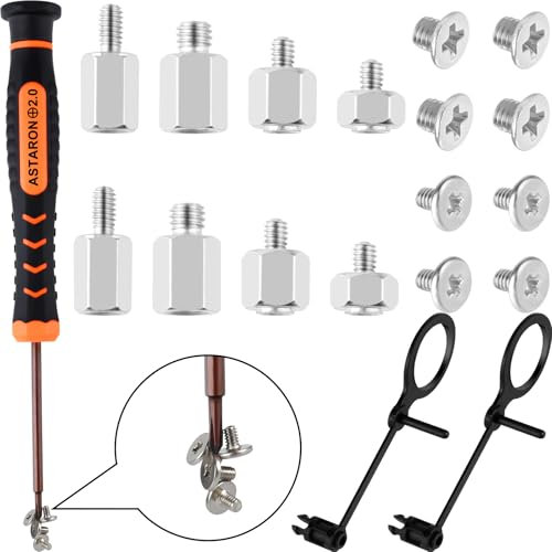 ASTARON Kit de tornillos para SSD M.2, kit de tornillos de montaje para SSD M.2 PCIe NVMe para placas base Asus, Gigabyte, ASRock o MSI