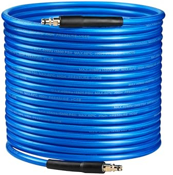 20M Hochdruckreiniger Ersatzschlauch für Kärcher K2 K3 K4 K5 K6 K7 Serie Verlängerungsschlauch Abflussreinigungsset Fitting Schnellverbinder Blau 180 bar