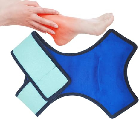 Paquete de hielo de paleta de tobillo, paquete de hielo para los tobillos - Sopa reutilizable Gel Hot and Cold Compress Wrap,Mangas de hielo ligeras para deportes al aire libre, viajes, maiso
