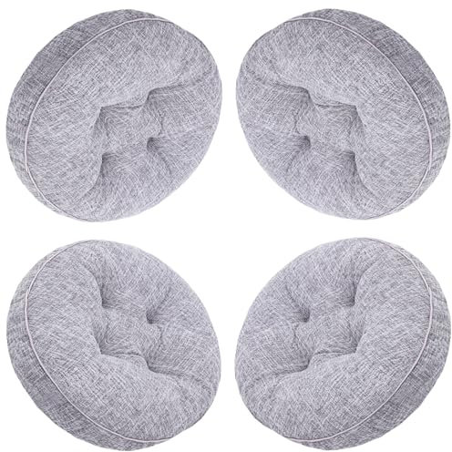 4 Pack Comfortable Round Cushions for Kitchen & Dining Chairs, 40x40/45x45 cm, Outdoor Garden & Office Seat Pads, Soft Upholstered Pads for Living Room - A2 4PCS_45X45CM