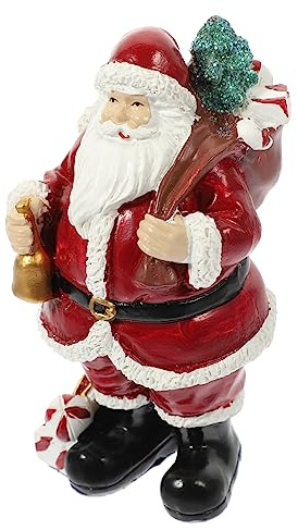 HEALEEP Figura De Papá Noel Resina Decoración De Fiesta Adorno Navideño De Navidad