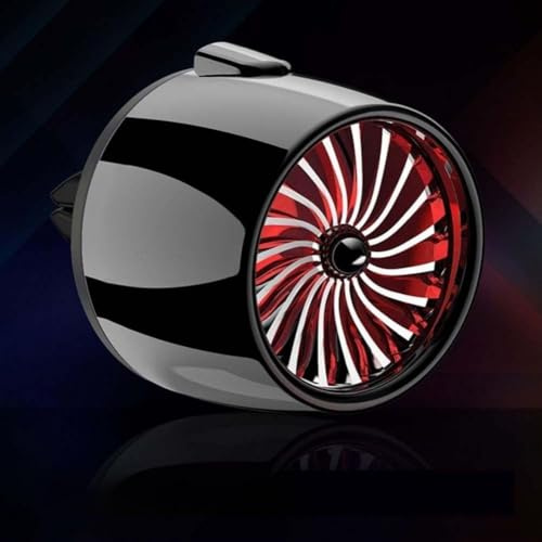 Yhenlovtt Huile essentielle parfumée à LED pour grille d'aération, diffuseur de voiture, rotation à 360°, compatible avec voiture (lumière rouge noire)