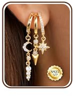 CASSIECA Boucles d'Oreilles Femme Argent 925 Boucle d'Oreille Femme Or