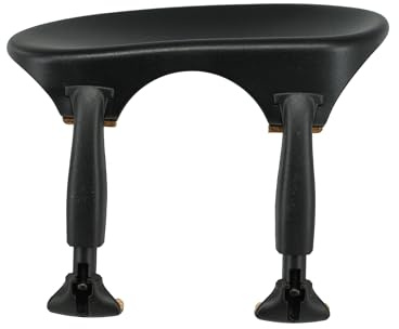 Wittner Repose-Menton, Repose-Menton central (centré) Alto, plastique High-Tech, anatomiquement formé, testé pour les allergies, avec tournevis, noir, Made in Germany, 254131