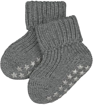 FALKE Unisex Baby Stopper Socks, Grey Light Grey Melange 3390, 74-80