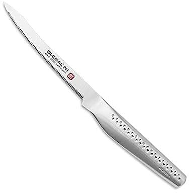 Global Ni Range - Cuchillo para tomate (14 cm, acero inoxidable CROMOVA 18, GNS-05)