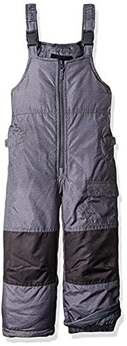 LONDON FOG Big Boys' Classic Heavyweight Snow Bib Ski Pant (10/12, Heather Gray)