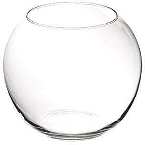 Varotto & Co. VA00752LU - Jarrón esférico de cristal, 15 cm de altura, 19 cm de diámetro.