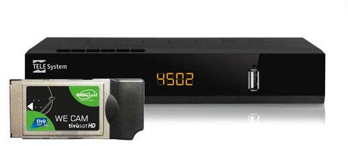 Pack Tivusat decodeur TS4502 S2 CI+ HD + WE CAM Tivusat