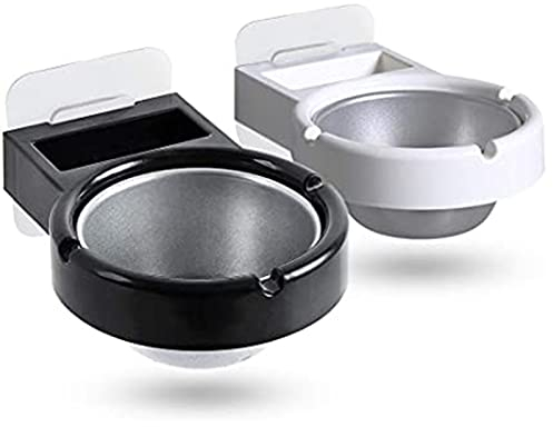 Brateuanoii 2 Stücke Wand Montiert A-schenbecher, Toilettenwand Aschenbeche-r, Asc-henbecher Wandhalterung, Badezimmer-Aschenbech-er, Wand-Aschenbecher Kreative, As-chenbecher für Toiletten, Hotels