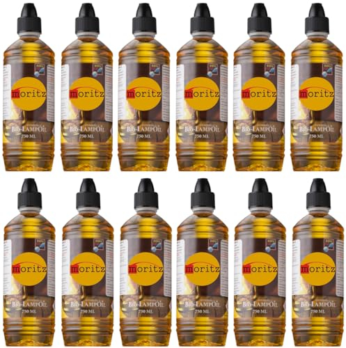 12 x 750 ml Moritz Bio Lampenöl Citronella für Fackeln Öllampen Sturmlaternen Wandfackeln