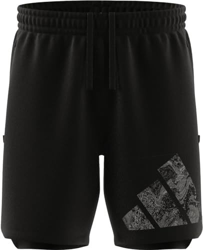 adidas Män Kortbyxor Herr, Träningslogotyp Stickade Korta Shorts, S 12,7 cm Svart