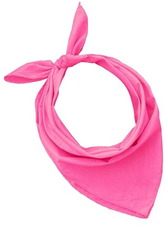 JOPHY & CO. 100% algodón BANDANA SET 3/5/10 para Mujeres Hombres Niños Unisex Único y/o Paisley Pattern COD. A644 (Color único, Fucsia, Set 1 pz)