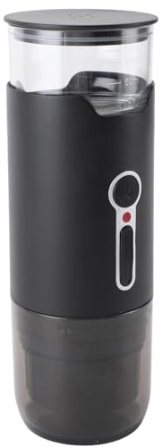 Trisar Cafetera Portátil Inalámbrica, Mini Cafetera Eléctrica Negra para el Hogar (Calefacción italiana)