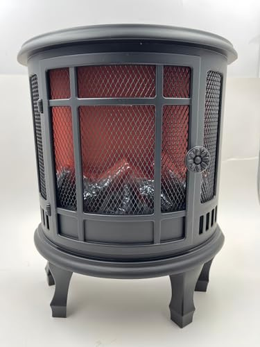 Simulated LED Fireplace Lantern USB & Battery Powered Flameless Light with Emulation Flame Table Decorative Lamp Copper Fireplace Ornament for Cozy Home Decor Free Standing Electric Log Burner