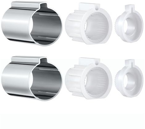 Set di 2 valvole di arresto per rubinetto, con finitura cromata, adatte per rubinetti Moens Posi