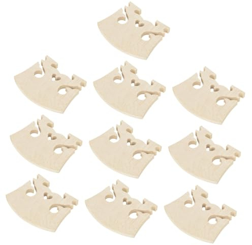 HAMPPLIES 10 Piezas de Puente de Violín de Madera de Arce Diseño en Forma de Corazón, Fácil de Transportar y Mejora el Tono para Actuaciones y Grabaciones
