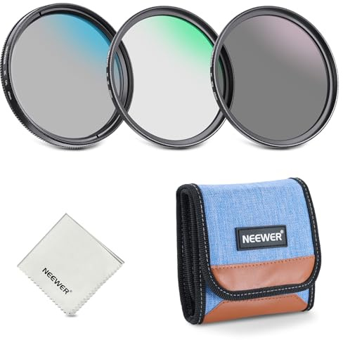 NEEWER 49mm UV CPL ND Lens Filter Kit, Protección UV+Polarización Circular+Densidad Neutra (ND8) Cámara Filtro Objetivo Set con Cristal Optico Multicapa, Marco Delgado & Estuche Plegable Actualizado