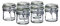 MÄSER 925337 Gothika, Einmachgläser klein, made in Germany, 6er Set à 90 ml, Vorratsgläser mit Deckel und Drahtbügel zum luftdichten Aufbewahren, Einkochen und Einlegen, Glas, transparent