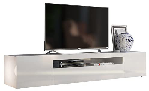 Web Convenienza Mobile TV con 3 Ante - Made in Italy - Mobile Televisore con Ante e Ripiano Vuoto Collezione Frozen per Soggiorno Cucina Sala da Pranzo Design moderno e Spazioso