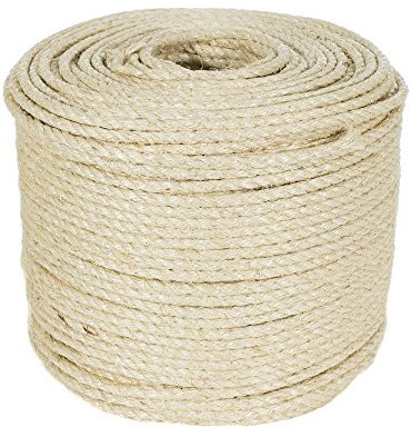 Golberg Premium 3/20,3 cm Twisted Corde en sisal – sans danger pour les animaux – 100 Pieds