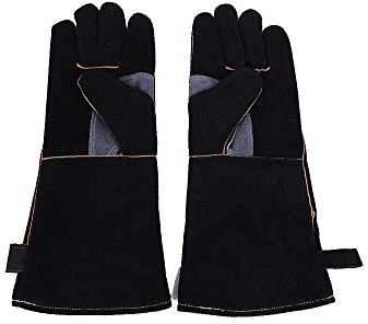AILOVA Gants de Four,Gants en Cuir Résistant à la Chaleur,Gants de Travail Protection de Haute Température pour Soudage Barbecue Cuisine