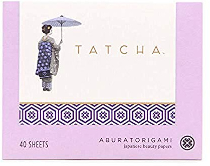 Tatcha Aburatorigami Blotting Papers: 100% Natural Abaca Leaf & Gold Flakes Absorb Excess Oil (40 Pack)