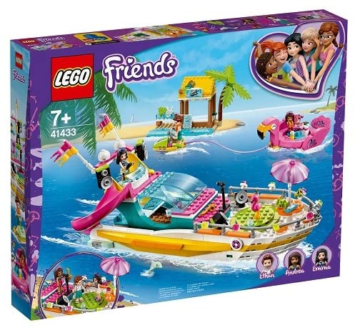 Das Partyschiff der Mini-Puppen Friends – Yacht – für Lego 41433 Mädchen ab 7 Jahren – Bauspiel
