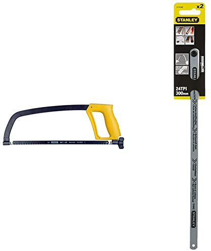 STANLEY 1-15-122 Sierra de Arco metálica + Hoja Lion Acero Carbono 0-15-842