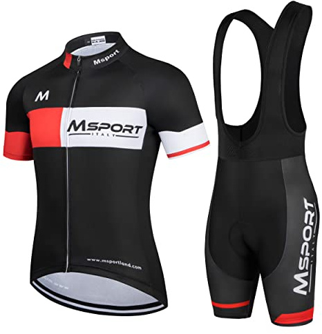 Ropa de ciclismo Maillot Ciclismo Hombre completo camiseta + pantalones cortos 5D Gel Acolchado - Msport01 XL
