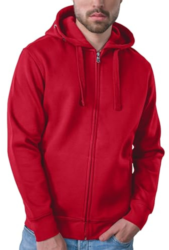 HRM Veste à Capuche Premium pour Hommes, Rouge, Taille 2XL I Sweat à Capuche Homme, Commerce Équitable, 320 g/m² I Hoodie Homme en 70% Coton et 30% Polyester Recyclé
