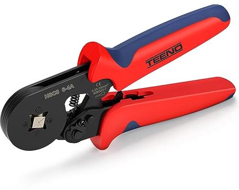 Crimpadora Terminales Alicates AWG23-7/0.25-10mm² TEENO, Herramienta Alicates Conectores Eléctricos Engarzados Alicates de Electricista Profesional