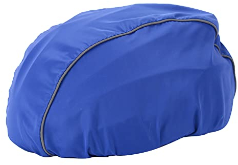 Wasserdichter Fahrradhelm Regenschutz,Asudaro 2 Stück Fahrradhelmüberzüge Helmüberzug mit Reflexstreifen Helm-Regenschutz Polyester Helm Cover für Radfahren im Freien Blau