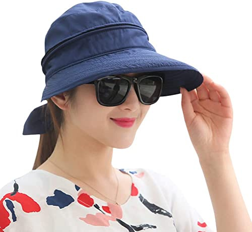 Sombrero de sol para mujer, sombrero de playa, protección solar, sombrero de verano con cremallera, gorra de ala ancha, gorra plegable, gorra de visera extraíble, gorro de sol transpirable, sombrero