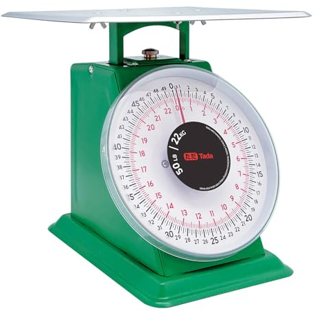 Tada 50lb Heavy Duty Mechanical Dial Kitchen and Food Scale with Stainless Steel Platform