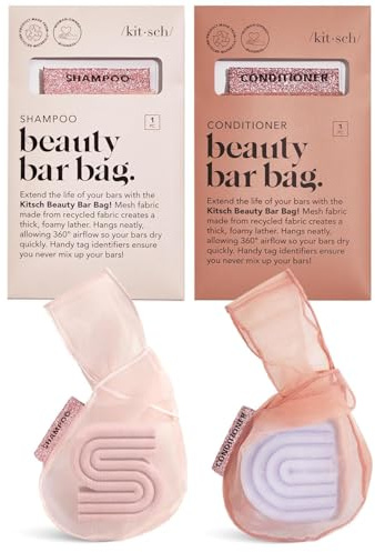 Kitsch Soap Saver Bag – Patented Mesh Bag Soap Holder – 2pc Set