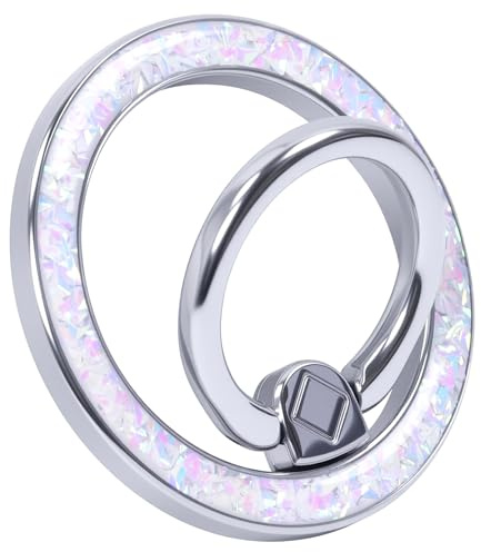 MENTINS Magnetic Phone Ring for MagSafe Grip [Super Magnet] Stylish Twinkle Ring Holder Stand with, magsafe pop Socket, Mag Safe Accessory for iPhone 16/15/14/13 Pro Max Plus