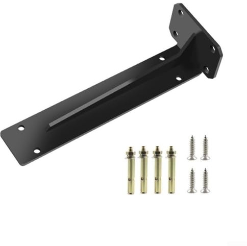 Soporte de estante flotante de acero para montaje en pared, soporte de metal resistente con tornillos y anclajes para una configuración estable de estante (450 mm)