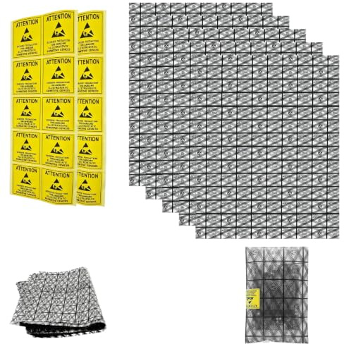 20 Bolsas Antiestáticas Grandes con Adhesivos ESD, Bolsas Reutilizables de 30x40 cm para Proteger Componentes Electrónicos como Placas Base, Tarjetas Gráficas, Discos Duros y Piezas de Ordenadores