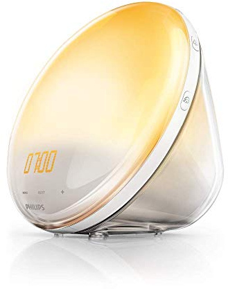 Philips HF3520/01 Wake-Up Light (Sonnenaufgangfunktion, digitales FM Radio, Tageslichtwecker) weiß