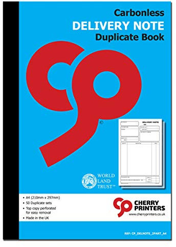 Cherry Selbstdurchschreibendes Notizbuch für Lieferscheine, A4, A5, doppelt, dreifach