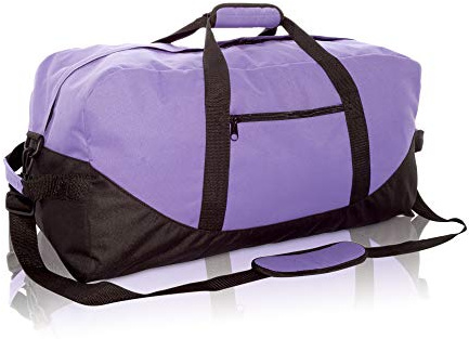 DALIX 25 Big Adventure Large Gym Sports Duffle Bag in Purple