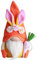 ENLACE Ostern Frühling Wichtel, Handgemachte Plüsch Puppen, Ostern Hasen Ohren Puppen Dolls, Wichtel Ostern Heimdekoration, für Tischdekoration Deko Osterdekoration Frühling, Orange