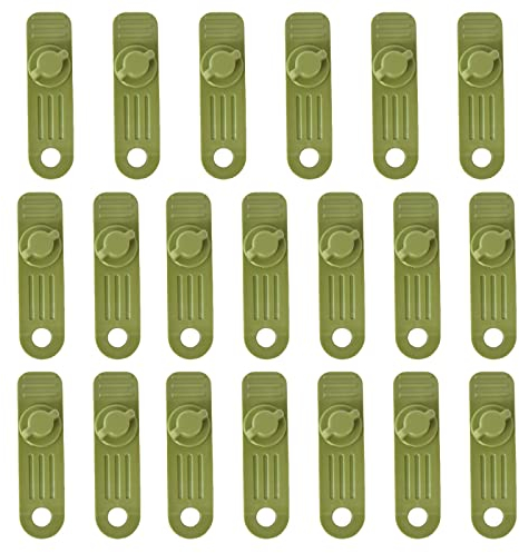 Feegow Outdoor-Camping-Baldachin, Zeltclip, winddicht, feste Clip-Schnalle, Planenclip für Outdoor, Camping, Landwirtschaft, Garten – Grün